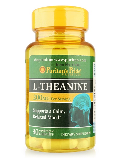 L-theanine 200mg support brain health lá» 30 viÃªn puritan's pride premium