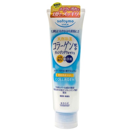 Sữa rửa mặt trắng da Kose Softymo Collagen Nhật Bản 190g
