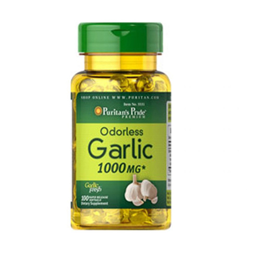 Tinh dầu tỏi Puritan's Pride Odorless Garlic - Bảo vệ tim mạch và chăm sóc da