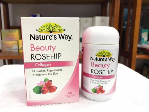 nature's way beauty rosehip + collagen - collagen dạng viên của úc