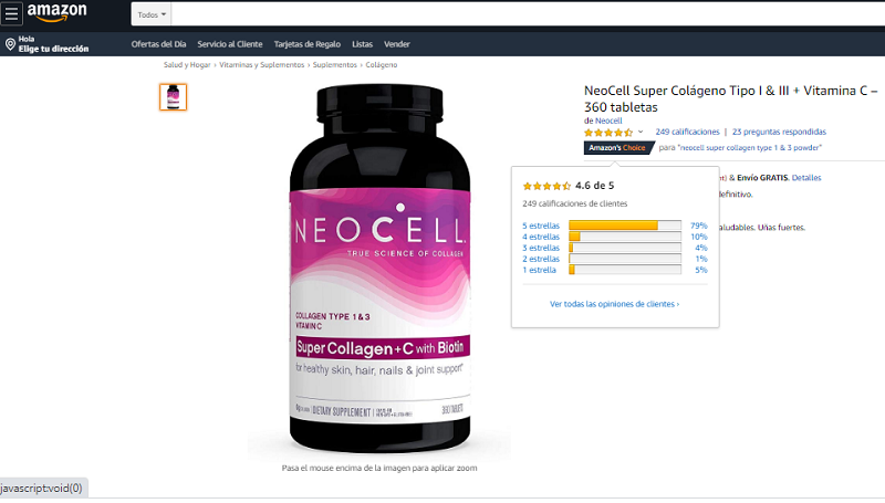 Review NeoCell Super Collagen Tipe I & III + Vitamina C  360v mẫu mới