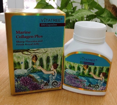 Viên uống bổ sung Collagen Vitatree Marine Collagen Plus 100 viên Úc