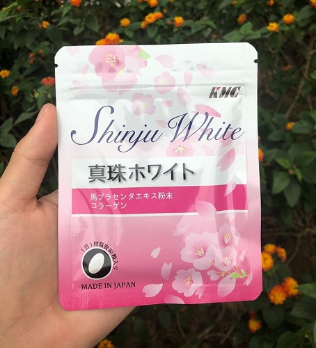 Viên uống Shinju White collagen nhau thai tươi Nhật Bản 30 viên