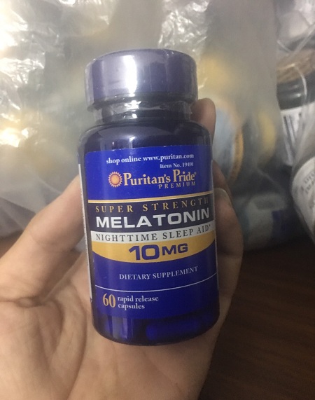 Melatonin 5mg puritan’s pride thực phẩm chức năng chống mất ngủ lọ 60 viên