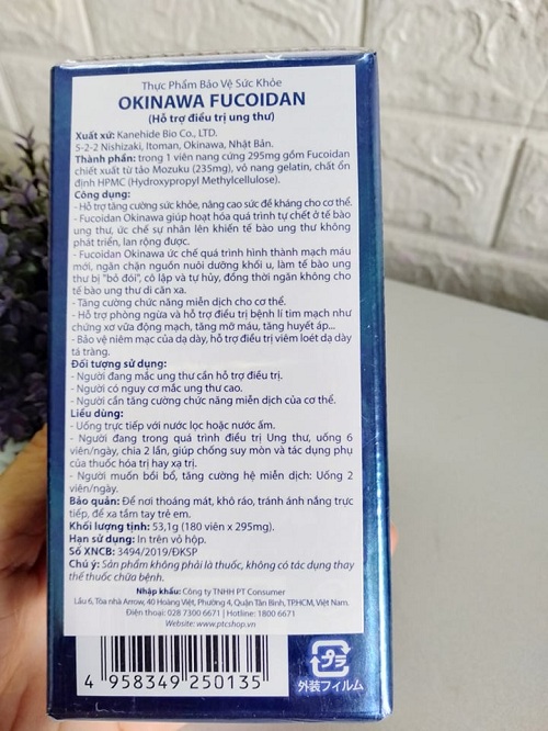 Viên Uống Điều Trị Ung Thư Okinawa Fucoidan 180 Viên