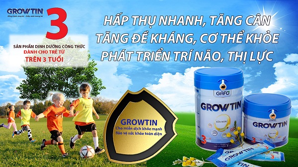 Sữa non Gafo Growtin 3 dành cho trẻ trên 3 tuổi ( lon 800g)