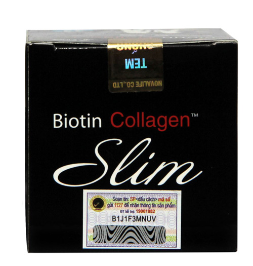 tem chứa mã số thông tin sản phẩm biotin collagen slim 