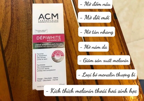 những tác dụng của acm depiwhite advanced intensive anti-brown spot cream