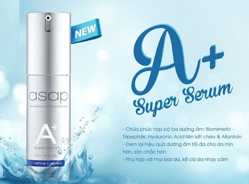 asap super a+ serum - bí quyết cho làn da tươi trẻ rạng ngời