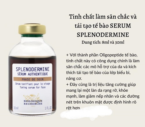 tác dụng của tinh chất Tinh chất biologique recherche serum splenodermine 