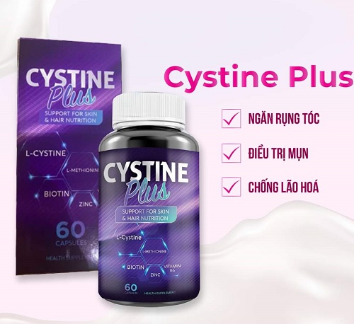 Viên uống giảm mụn, ngăn rụng tóc và giảm sắc tố Cystine Plus 