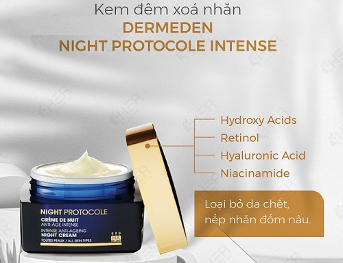 Thành phần và công dụng của DermEden Night Protocole Intense Night Cream  