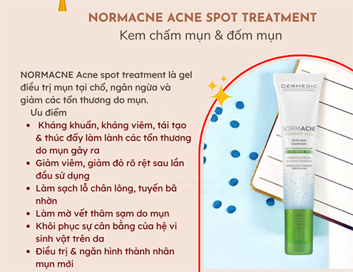 Những tác dụng chính của dermedic normacne acne spot treatment
