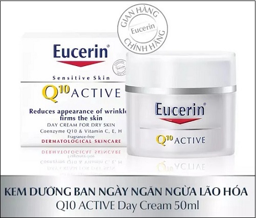 eucerin q10 active day cream nhanh chóng đẩy lùi các dấu hiệu lão hóa trên da 