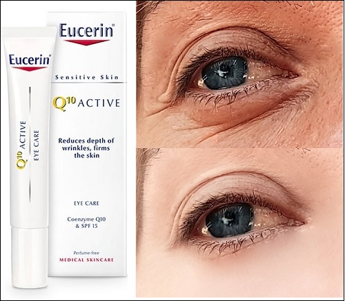eucerin q10 active eye cream giúp giảm nếp nhăn vùng da quanh mắt 