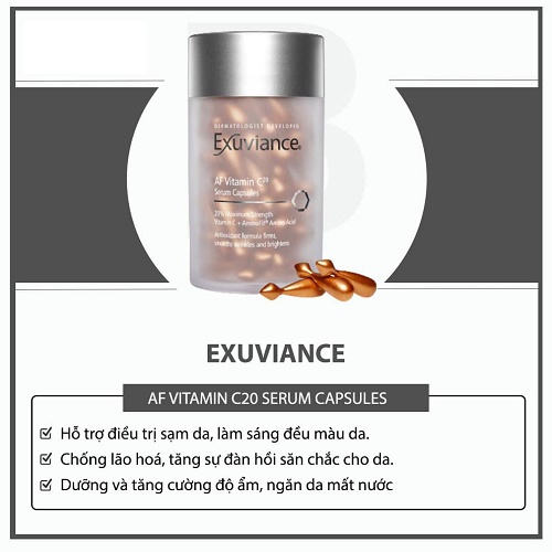 những công dụng của exuviance professional af vitamin c20 serum capsules