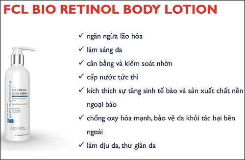 fcl bio retinol body lotion giúp chống lão hóa trẻ hóa làn da body