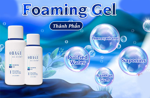 gel rửa mặt obagi foaming gel #1 chứa thành phần lành tính an toàn cho da
