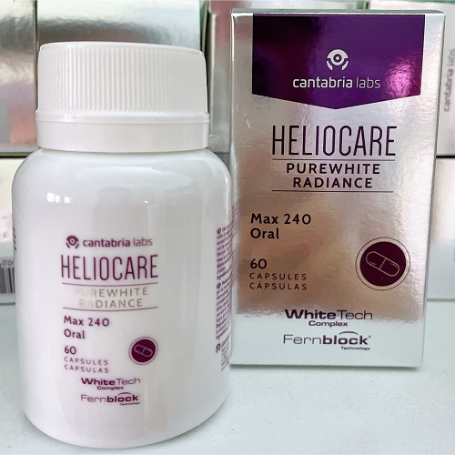 heliocare purewhite radiance max 240 dạng viên tiện lợi khi sử dụng