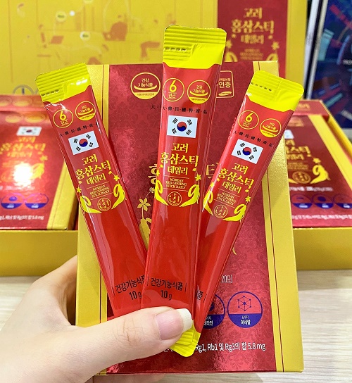 Hồng sâm Stick Daily Hàn Quốc đóng gói nhỏ 10g tiện lợi khi sử dụng