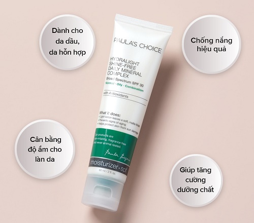 những công dụng của hydralight shine free daily mineral complex spf 30