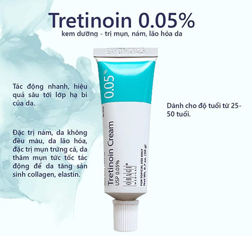Kem điều trị mụn, nám lão hoá da Obagi Tretinoin 0.05% Mỹ