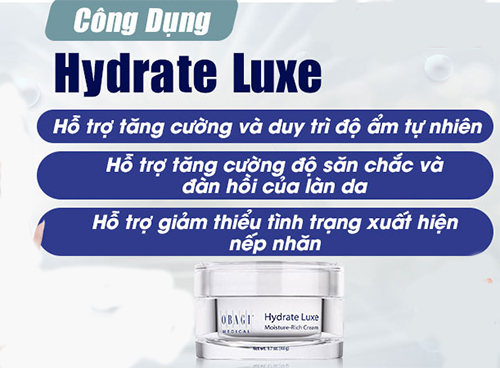 những công dụng của obagi hydrate luxe moisture-rich cream