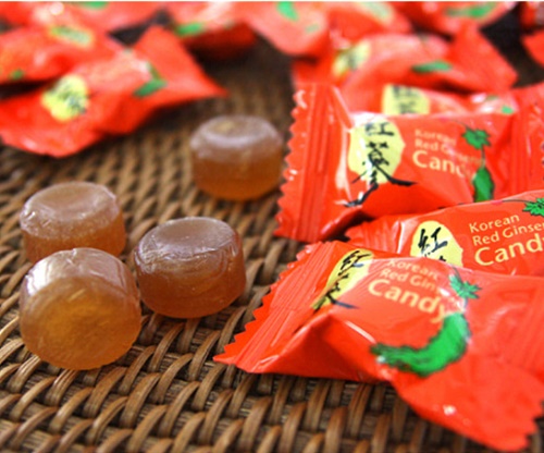 kẹo korean red ginseng candy dạng cứng có vị sâm đặc trưng