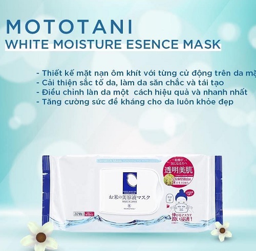 meishoku momotani white essence mask giúp dưỡng trắng cho da tươi trẻ