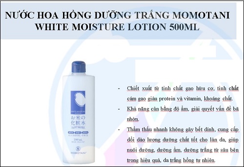 meishoku momotani white moisture lotion giúp cân bằng da dưỡng trắng da