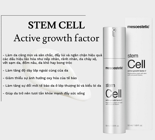 những công dụng của mesoestetic stem cell active growth factor 