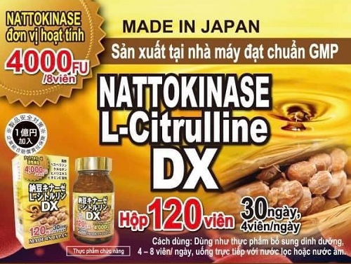 nattokinase l- citrulline dx bào chế dạng viên uống tiện lợi khi sử dụng