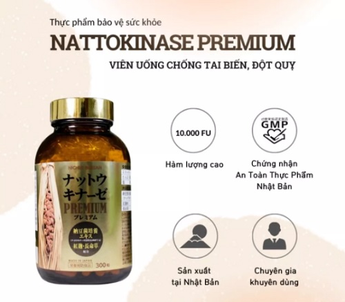 Viên uống phòng chống đột quỵ Nattokinase Premium 10.000FU