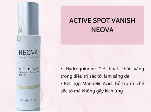 neova active spot vanish chứa dưỡng chất an toàn cho da