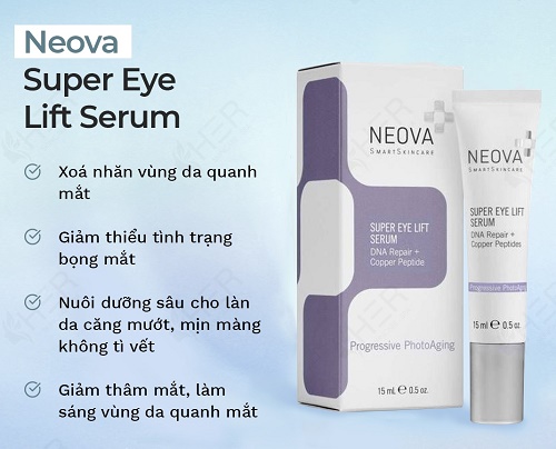 Serum dưỡng mắt NEOVA SUPER EYE LIFT SERUM (DNA Repair + Copper Peptide)