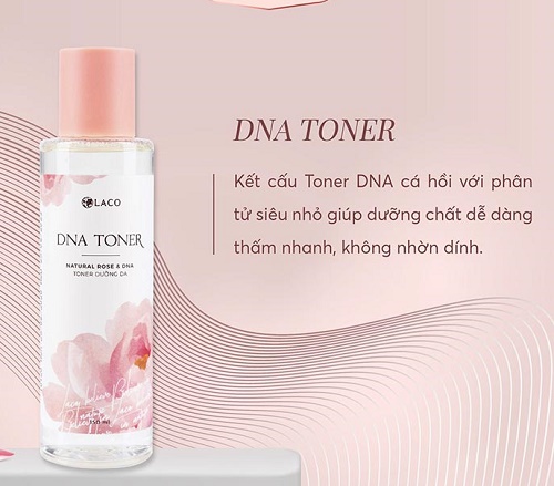 Nước hoa hồng dưỡng da LACO DNA Toner Natural Rose & DNA