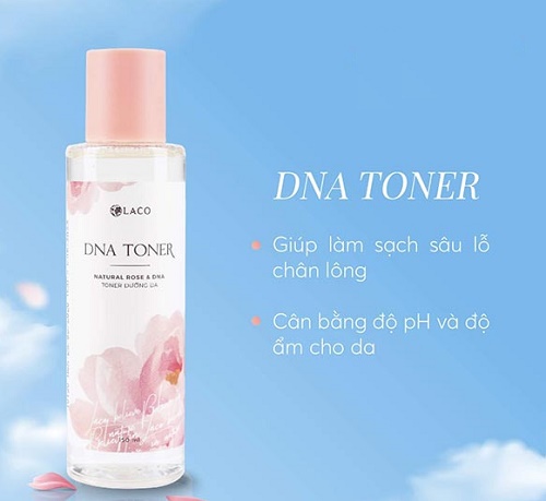 LACO DNA Toner Natural Rose & DNA giúp làm sạch và cân bằng da
