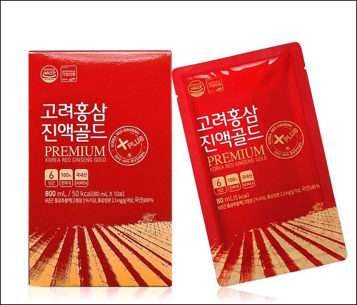 nước hồng sâm premium korea red ginseng gold đóng gói nhỏ 80ml tiện lợi khi dùng