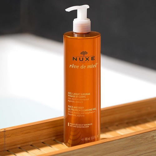 nuxe reve de miel face and body ultra-rich cleansing gel 