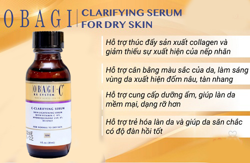  obagi-c rx c-clarifying serum normal to dry - bí mật cho làn da tươi trẻ dài lâu