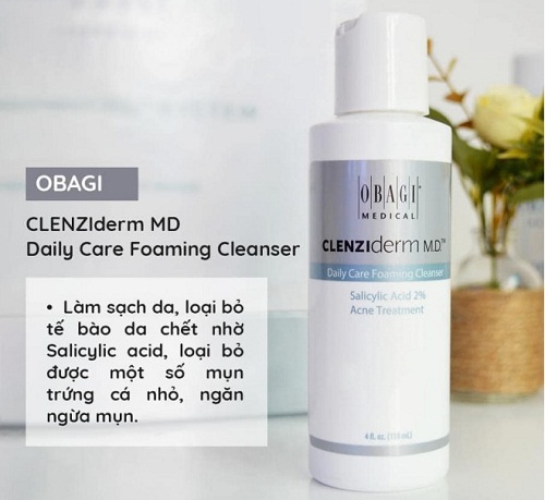 công dụng của obagi clenziderm md daily care foaming cleanser