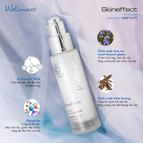 thành phần của tinh chất Wellmaxx Skin Effect Anti Age Even Skin Serum