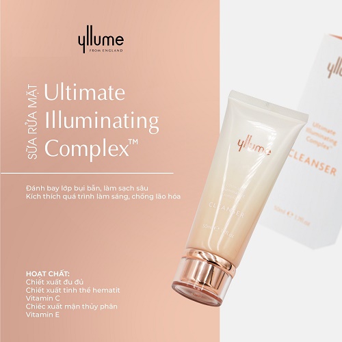 thành phần và công dụng của yllume ultimate illuminating complex cleanser