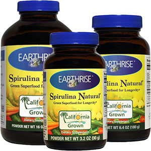 Bột uống tảo mặt trời tự nhiên của Mỹ - Earthrise Spirulina Natural Powder