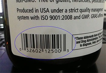  Mã vạch của sản phẩm chính hãng tảo Spirulina của Mỹ