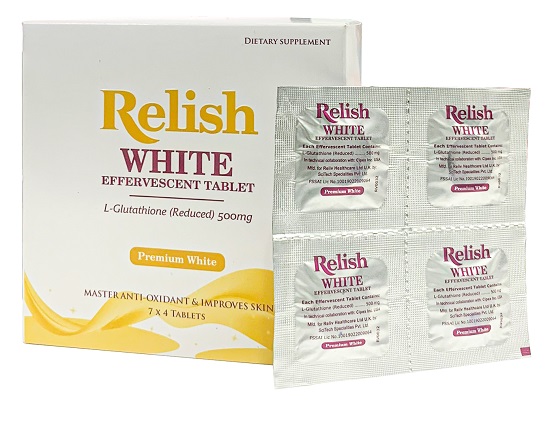 viên sủi trắng da Relish White C