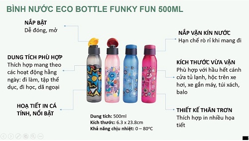 ưu điểm của bình nước eco bottle funky fun 500ml