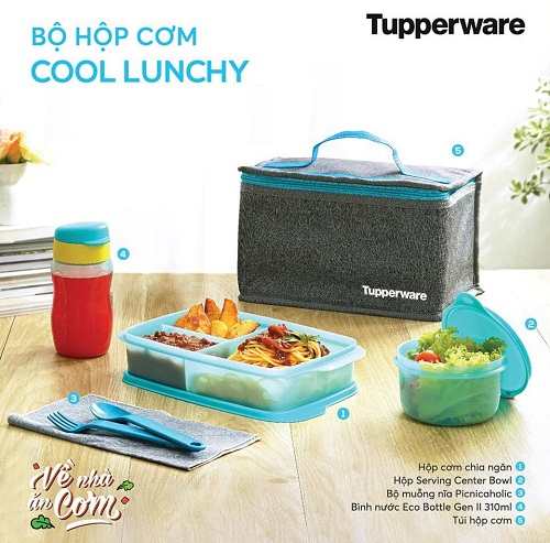 bộ hộp cơm cool lunchy tupperware