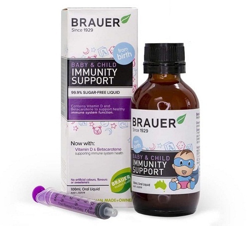 brauer baby & child immunity support hộp 100ml
