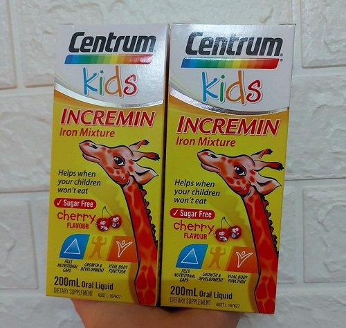 centrum kids incremin iron mixture thích hợp với trẻ ở mọi lứa tuổi